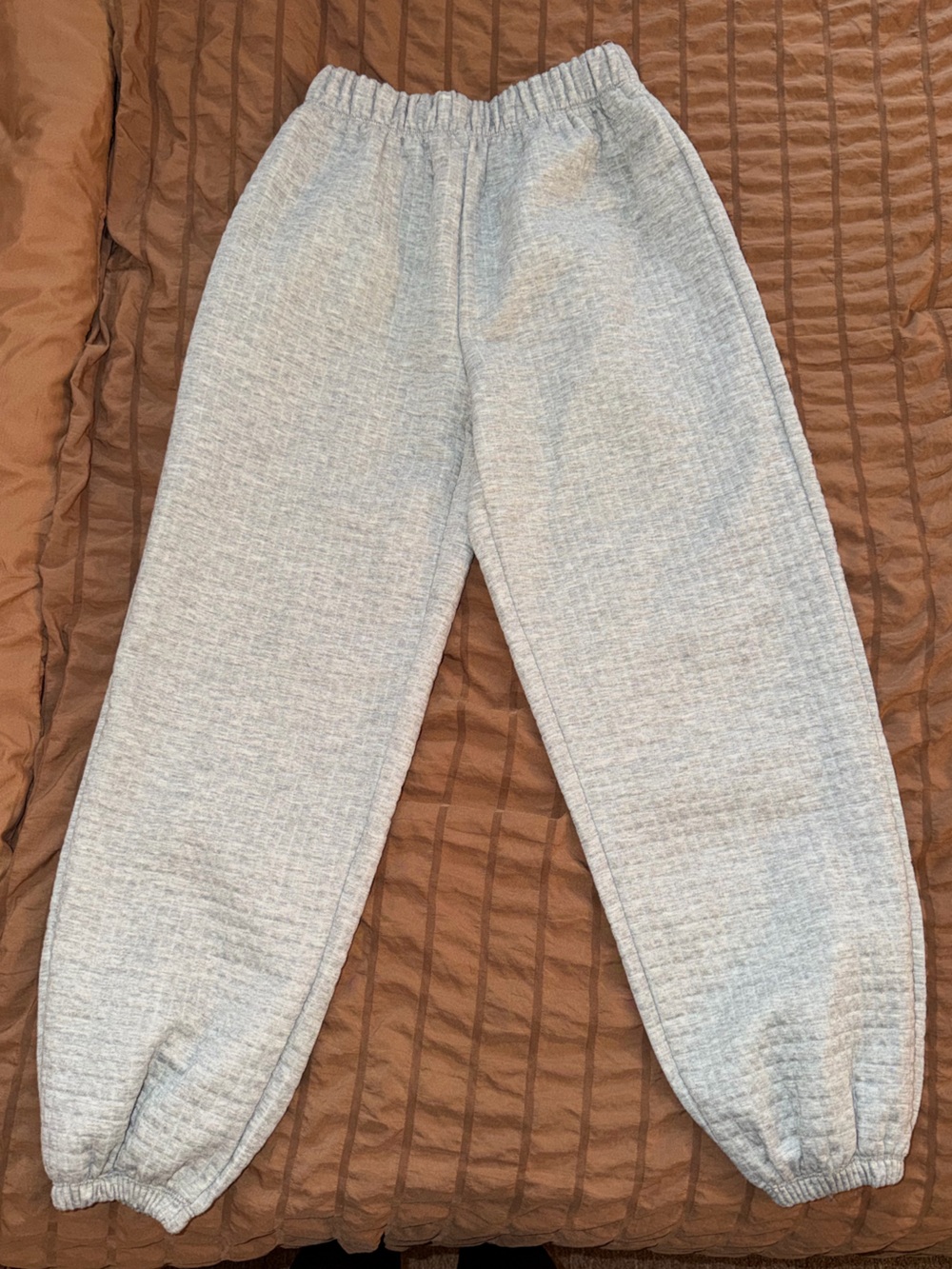 Princess Polly Heather Gray Quilted Track Joggers
